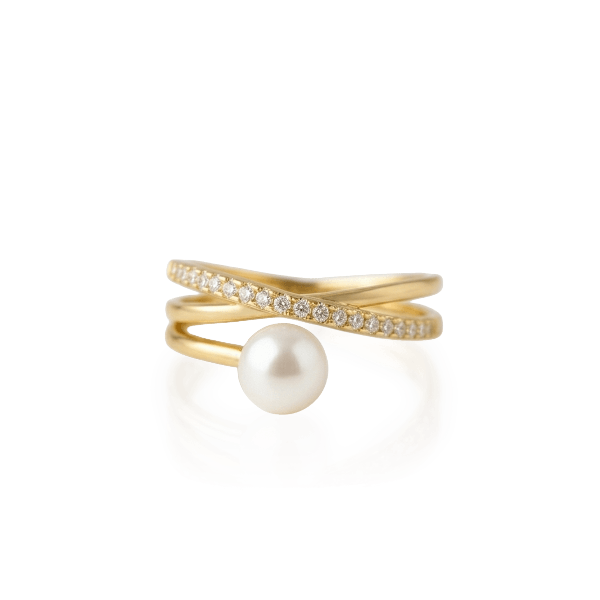 Bague ELYSIA avec perle de culture blanche