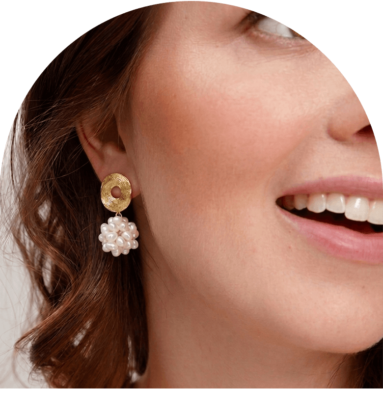 boucles d'oreilles jasmin en véritables perles de culture